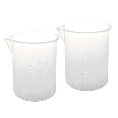 #ad #ad 2 pcs 50 ml laboratory plastic water liquid measuring cup Transparent Z1W74819 $10.24