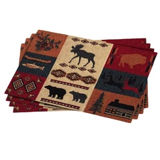 Rustic Lodge Placemat Set – Southwestern Native Design – Beautiful and Unique...