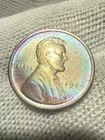 1909 VDB Philadelphia Mint Copper Lincoln Lustr AU +Wheat Cent High Grade Toned