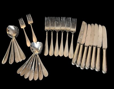 27pc Set Towle Living Solid Flatware Forks Spoons Teaspoons Knives Modern