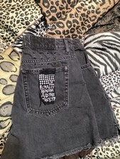 KSUBI Black PRETTY VEGAS CUT OFF Frayed Distr...