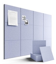 Large Felt Bulletin Board 48" x 36" Cork Board Alternative-12 Pack with 70 Sa...