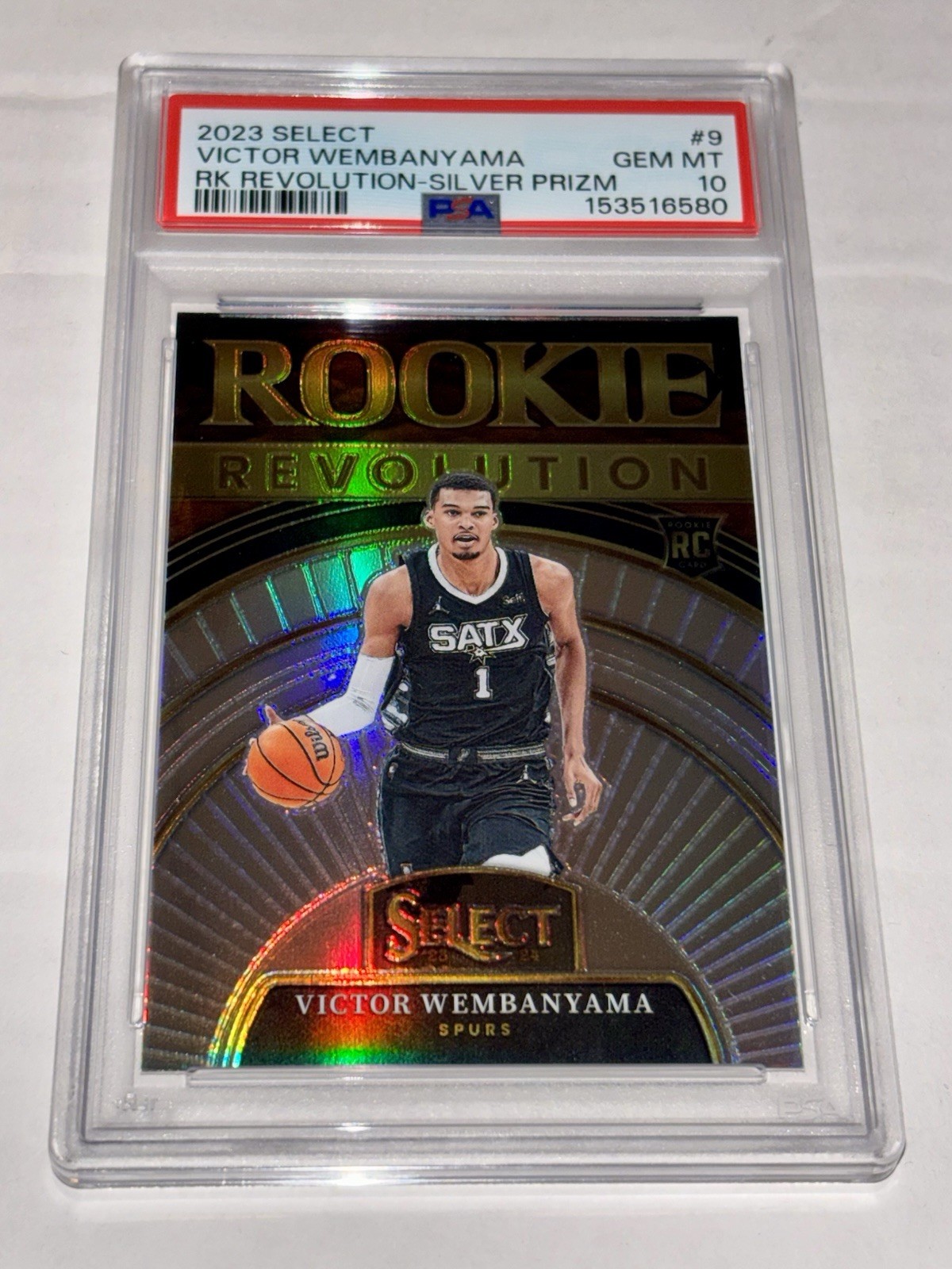 Victor Wembanyama 2023-24 Select Rookie Revolution Silver Prizm PSA 10