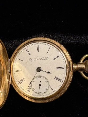 1890 Elgin G.M. Wheeler Grade 82 15j 18s 14K GF 20 yr case -Parts or Repair only
