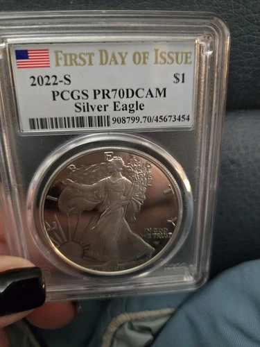 2022-S American Silver Eagle PCGS PR70DCAM FDOI Proof