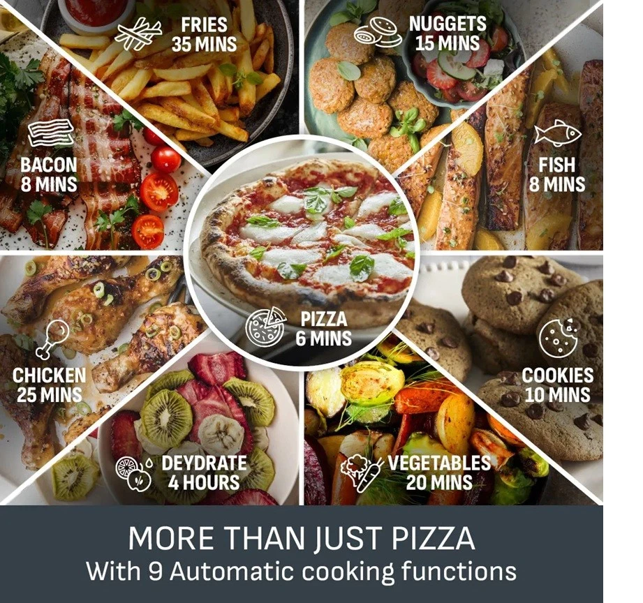 Tefal FW402HG0 4.5L Pizza Oven Air Fryer Easy Fry XL Capacity 2200w Grey - Image 4 of 4