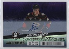 2024-25 Upper Deck Credentials Horizontal Purple /15 Sam Colangelo #147 Auto 9be