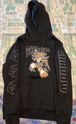 Bioworld Sonic the Hedgehog Shadow  Hoodie Youth Large W/Japanese Lettering