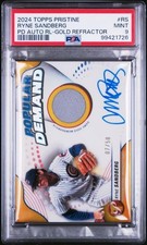 2024 Topps Pristine Gold #RS Ryne Sandberg PSA 9 MINT MEM Auto 7/50 Cubs 