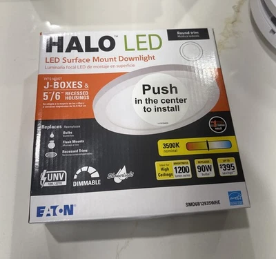 Halo Recessed SMD6R12935WHE 5”/6”Round LED Surface Mount Downlight White - Image 1 of 2