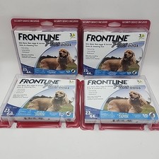  4 FRONTLINE Plus Flea and Tick Treatment for Medium Dogs 23-44 lbs - 3 per box
