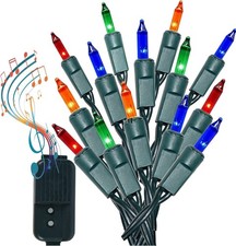 Indoor/Outdoor Multi-Color Musical Christmas Lights - Plays 25 Classical Holiday