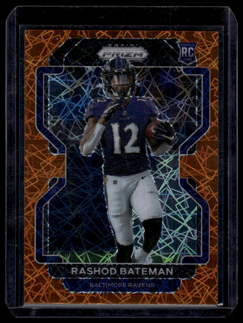 2021 Panini Prizm #340 Rashod Bateman Orange Ice RC