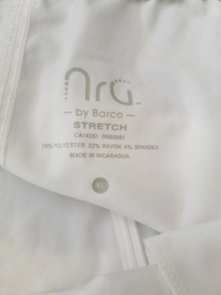 Новый с Ярлыками женская NrG на Barco эластичной униформы белые брюки размер: XL внутренний шов: 31 (w32) - Изображение 4 из 4