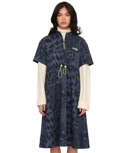 Lazy Oaf Childs Play Floral Dungarees Romper Women Denim