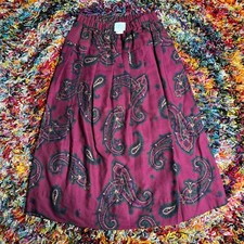 Vintage The Childrens Hour Skirt By Jan Briggs Girls 10 Paisley Red Cottagecore