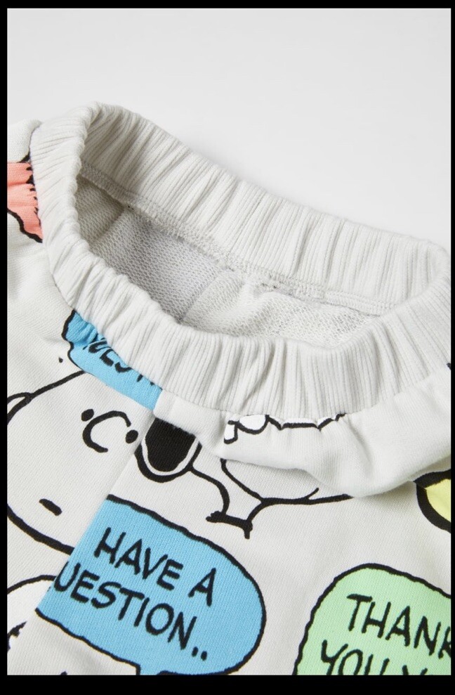 ZARA NWT snoopy set tracksuit plush sweatshirt and pants size 12