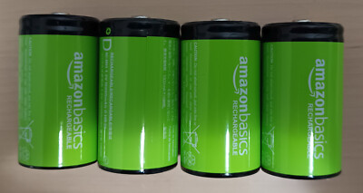Amazon Basics D-Zellen, wiederaufladbare Batterien 10.000 mAh NiMH 4er-Pack