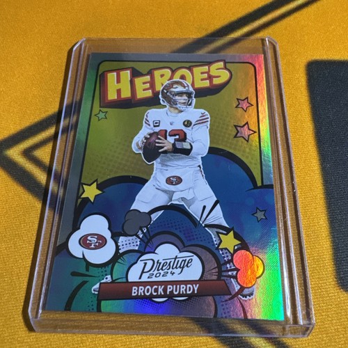 2024 Prestige Heroes Football Card #9 Brock Purdy, Card #13 Justin Herbert - Picture 2 of 7