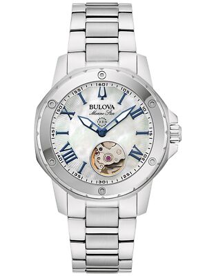 BULOVA 96L326 Damenuhr Edelstahl Marina Star Automatik silber