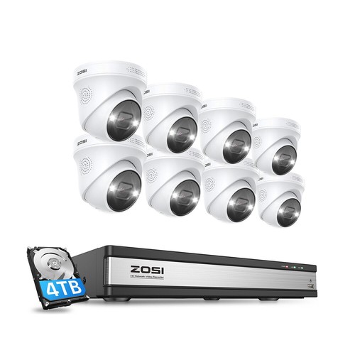 ZOSI 8CH/24CH H.265+ 4K 8MP POE Überwachungskamera Set HDD Email Alarm Audio PIR - Bild 23 von 32