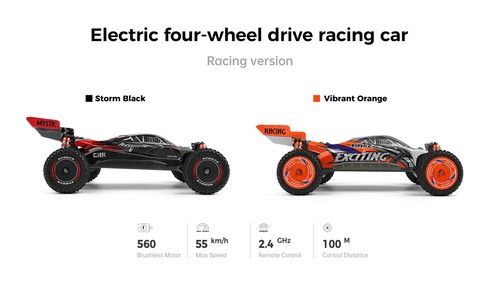 WLtoys 124010 RC Racing Car 55KM/H 2.4G Drift 1/12 4WD Off-Road RTR Buggy Truck - Picture 13 of 29