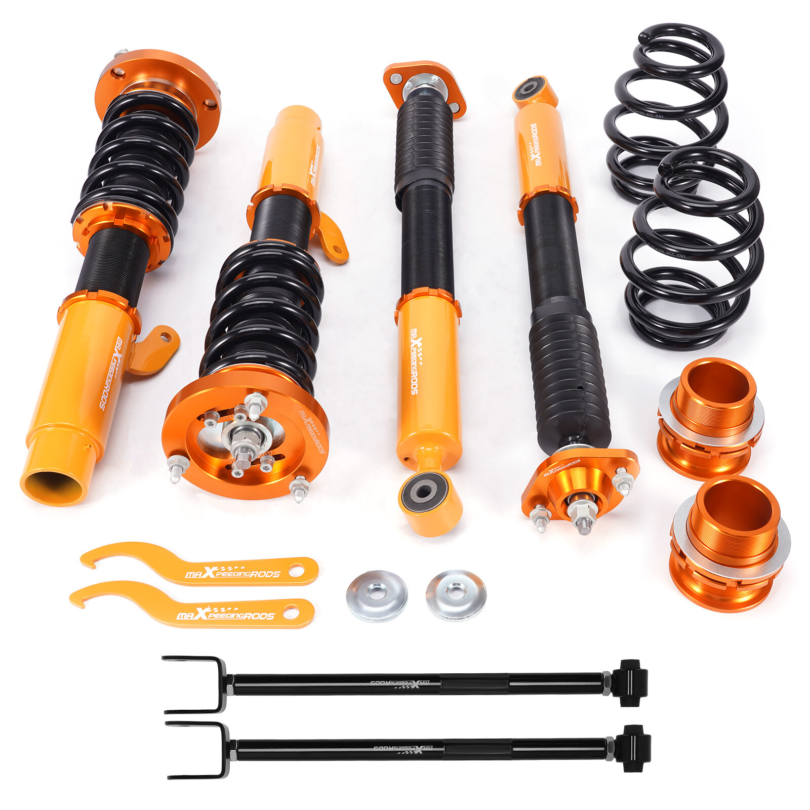 2x Rear Lower Camber Arms +4x Coilovers for BMW 3 E46 Saloon Coupe Touring