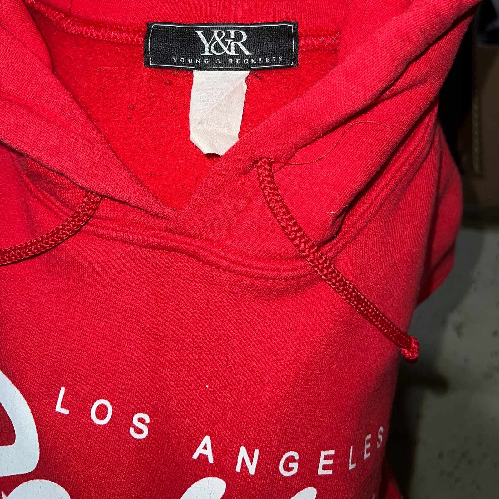 Young & Reckless Red Script Logo Pullover Sweatsh… - image 3
