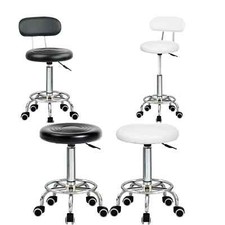 Stool Swivel Chair Black Adjustable Height Chair Office Round Desk PC Stool UK