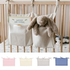 Bedside Storage Bag Bed Rails Diaper Pockets Baby Crib Hanging Bag Storage Bag