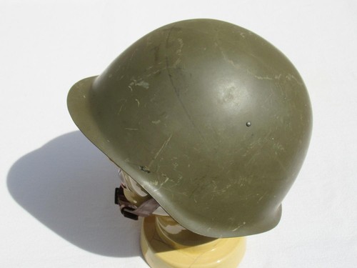Orig. Stahlhelm CZ CSSR Tschechien 1950er Jahre + Innenfutter und Riemen Gr56/57 - Bild 2 von 7