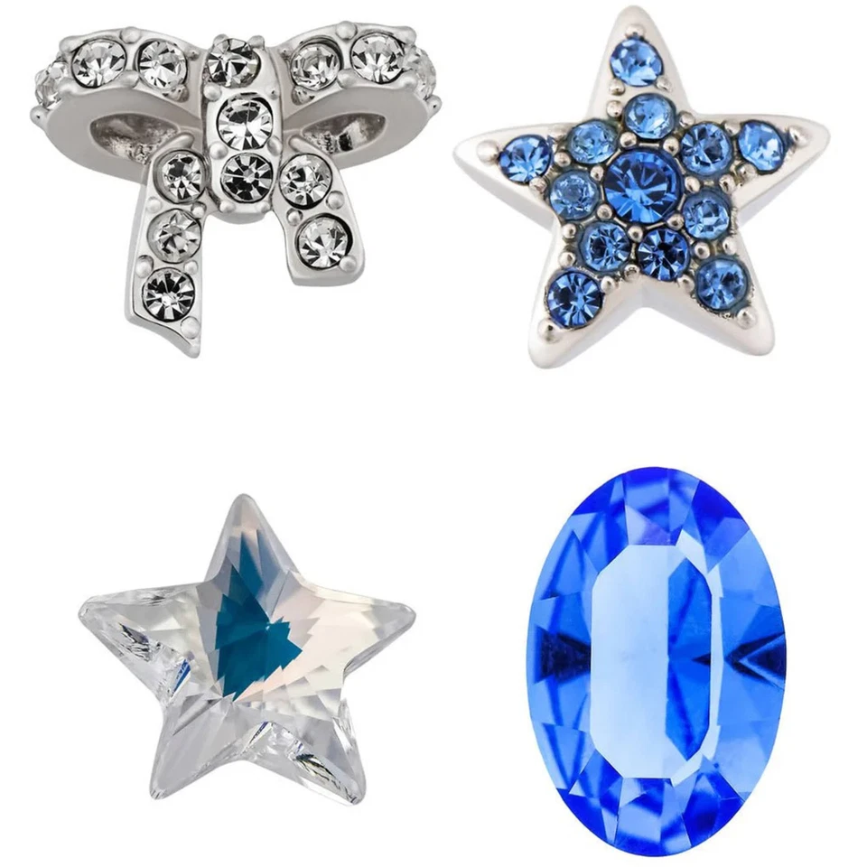 Swarovski Women's Treasure Set Clear Crystals and Blue Sapphire 4 Piece 5071289