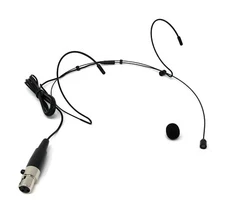 Double Earhook Headset Microphone w/ 3 pin mini XLR for VocoPro UDH Wireless