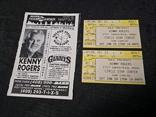 1990 Kenny Rogers San Carlos Concert Ticket Stubs & Advertisement Circle Star