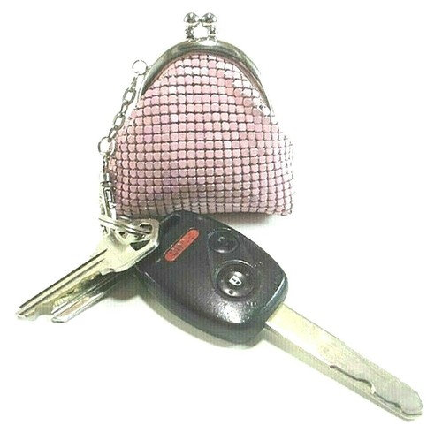 Women Mini Coin Purse Metal Mesh Kiss Lock Clasp with a Keychain (USA Stock) - Picture 17 of 88