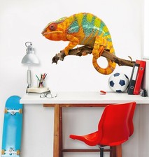 Papel pintado mural póster calcomanía calcomanía calcomanía 3D cola naranja lagarto 348NA animal
