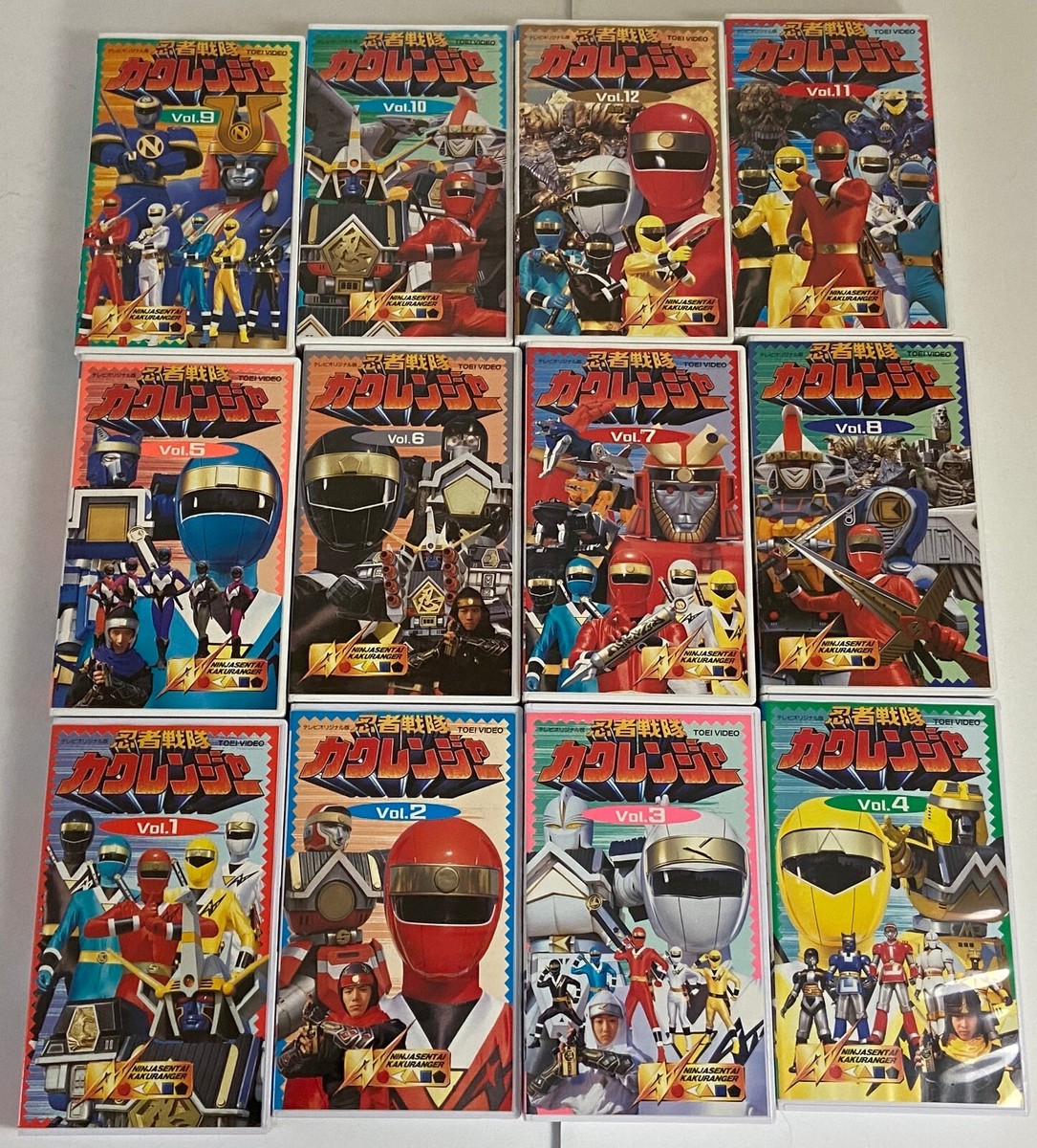 NINJA SENTAI KAKURANGER VHS Video vol 1 to 12 Toei Set Tokusatsu