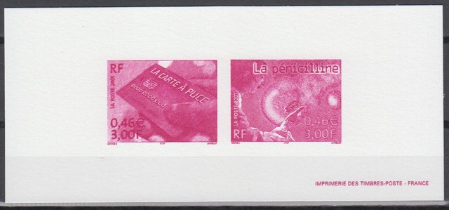 France Sc2837c, 37e 20th Century, Science, Chip Cards, Penicillin, Deluxe Sheet
