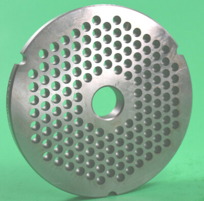 #42 x 1/4'' (6.0mm) Stainless meat grinder plate for Biro    5 1/16'' diameter