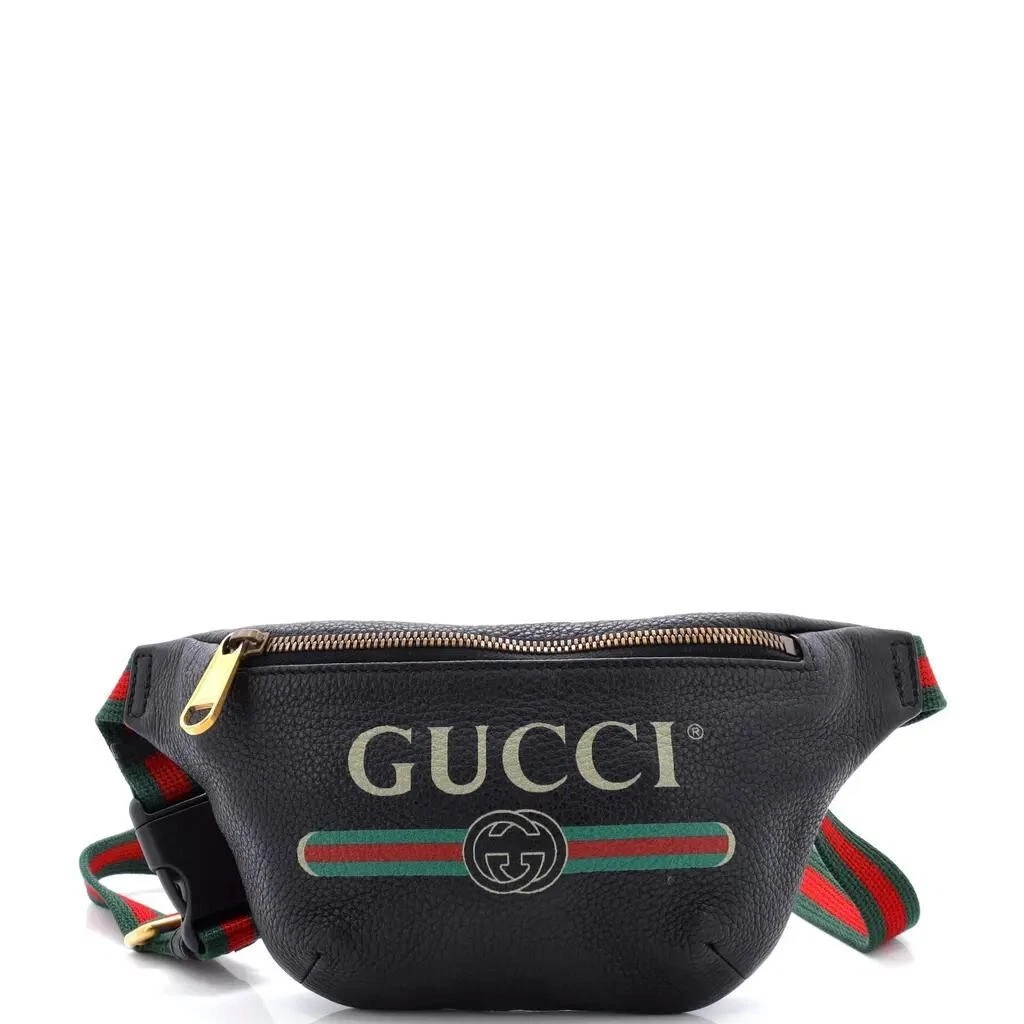 Sac ceinture GUCCI en veau grainé petit logo taille noir drôle pack nero noir 
