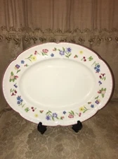 Johnson Brothers "Sweetbrier" Fine English Tableware Flat Oval Plate 12" Mint