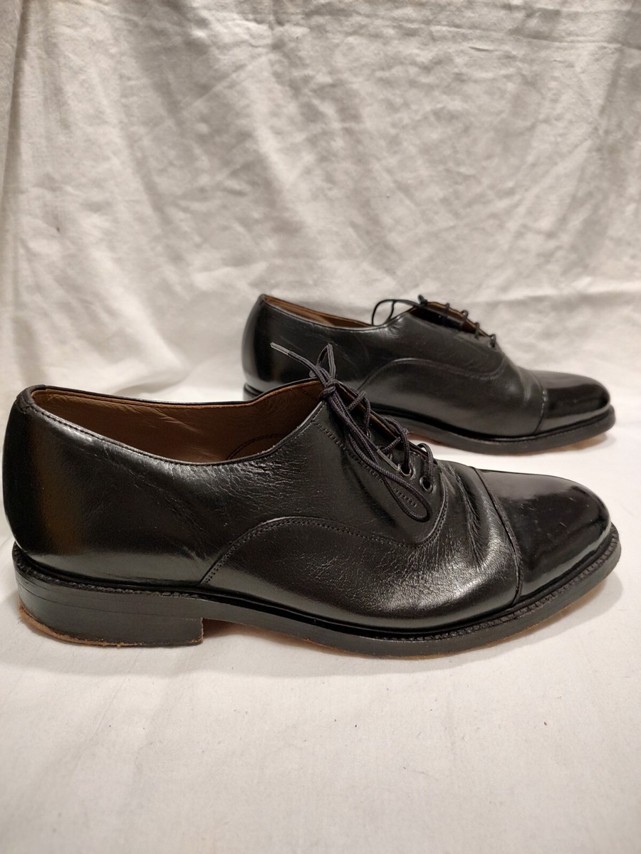 Brass Boot Black Leather Upper Lace Up Mens Shoes Size 8  display picture 3