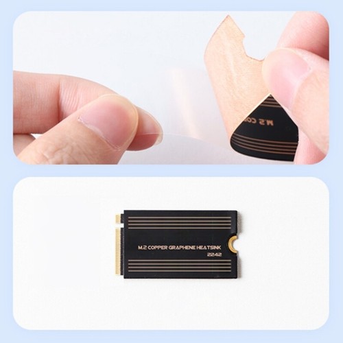 Metal Heat Sink for 2242 SSD, Metal Cooling Jackets Thermal Heat Shield - Afbeelding 3 van 6
