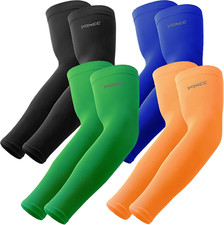 4 pares de mangas para brazos, protección solar UV refrescante para deportes