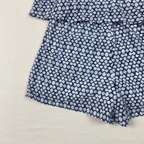 BB Dakota Womens Romper XS Spaghetti strap v neck lined blue white beach NWT - 第 11/18 張圖片