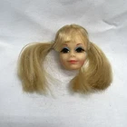 Vintage Mattel Barbie PJ head Only Pigtails Blonde Brown Eyes Bangs