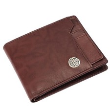 Brand New Authentic RFID Protected Brown BI-Fold Genuine Leather Mens Wallet