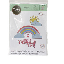 Sizzix Thinlits Rainbow Magic Cutting Dies Set by Olivia Rose 665087 NEW