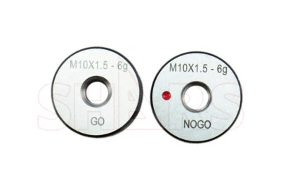 SHARS TOOL Shars M10 x 1.5 6G Class Fit Go No-Go Thread Ring Gage 2PCS Set New ![