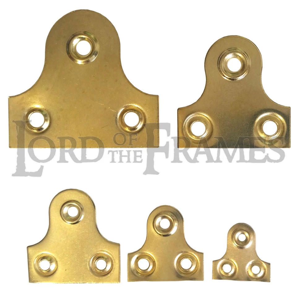 LORD OF THE FRAMES PLACAS DE VIDRIO DE ESPEJO DE IMAGEN DE 19-50 MM - CHAPADO EN LATÓN - FIJACIÓN COLGANTE DE MARCO SEGURO